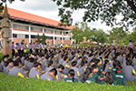 บรรยากาศรับน้องประชุมเชียร์ มมส อบอุ่น ประทับใจ