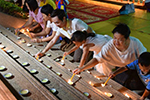 ม.มหาสารคาม จัดพิธีกรรมตั้งหอประทีปในงาน บุญเดือน 11 ออกพรรษา