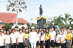มมส ร่วมพิธีบวงสรวงอนุสาวรีย์พระเจริญราชเดช เจ้าเมืองมหาสารคามคนแรก