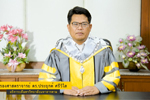 อธิการบดีมหาวิทยาลัยมหาสารคาม แสดงความยินดีกับดุษฏีบัณฑิต มหาบัณฑิต และบัณฑิต เนื่องในงานพิธีพระราชทานปริญญาบัตร มหาวิทยาลัยมหาสารคาม ประจำปีการศึกษา 2563-2654